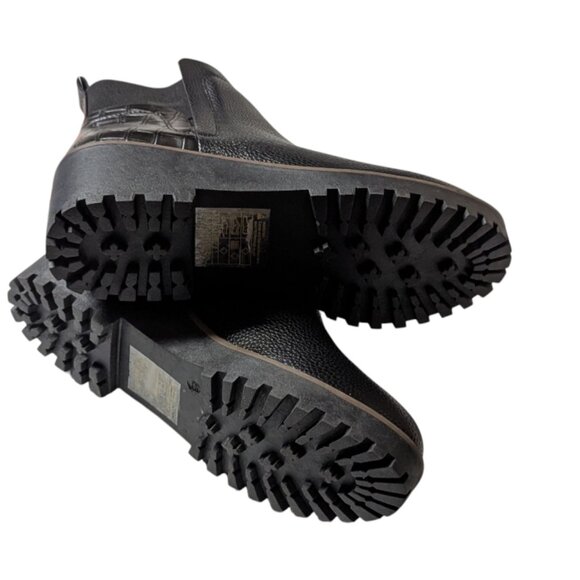 Rampage Sacha Y2K Faux Leather Croc Emboss Chunky Wedge Heel Bootie NWT Size 8.5 - Picture 6 of 10